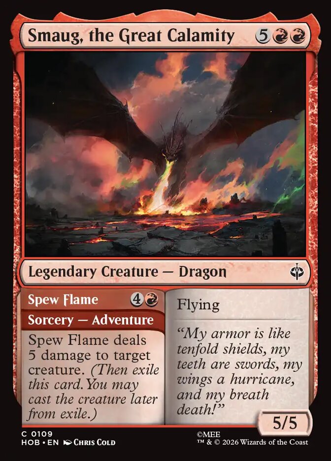 Smaug, the Great Calamity // Spew Flame (HOB-109) – MTG