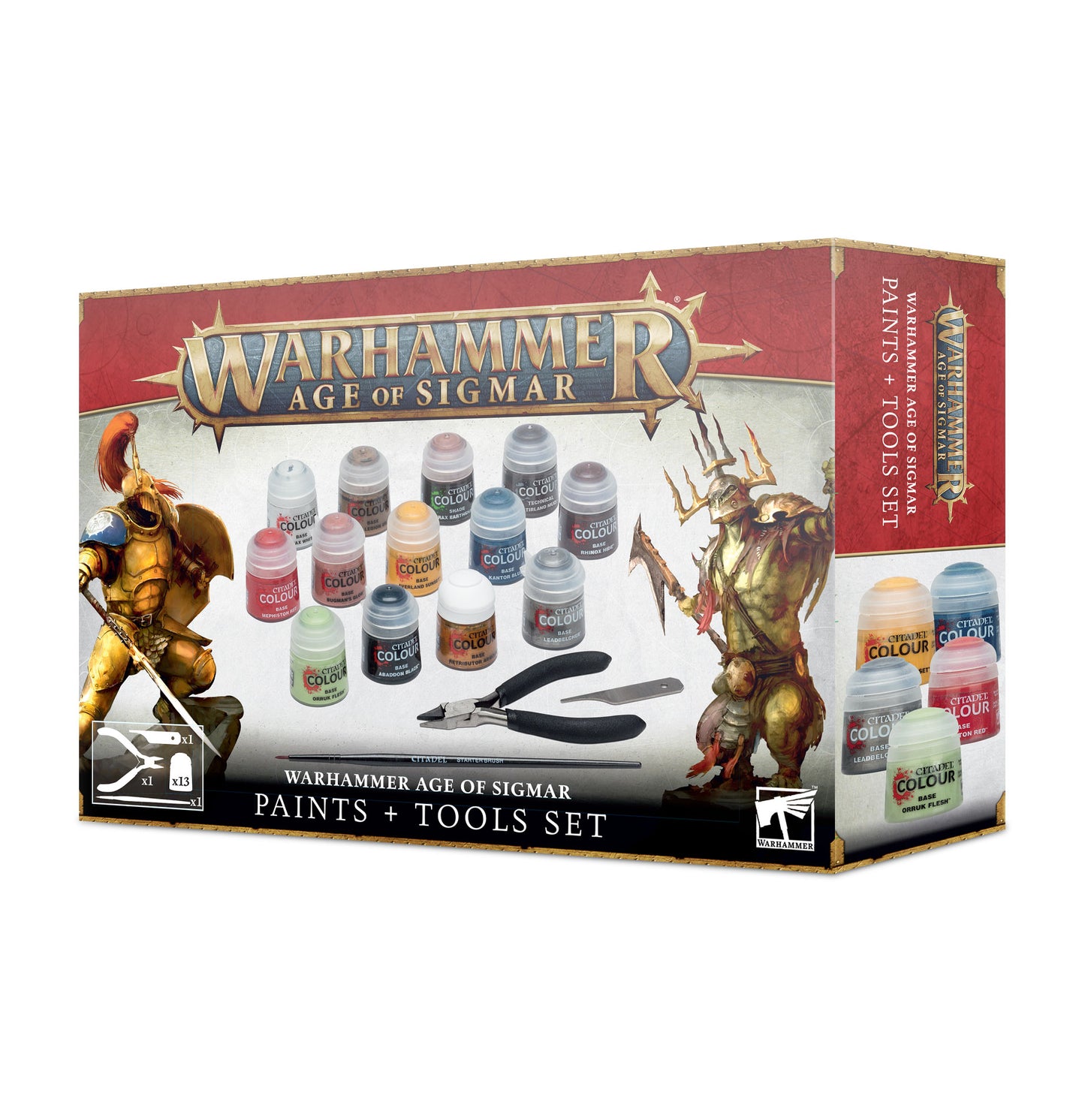 WARHAMMER : AGE OF SIGMAR - ENSEMBLE PEINTURES + OUTILS
