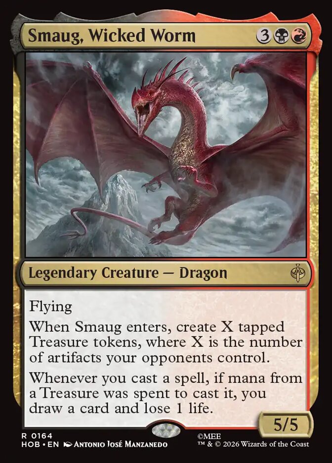 Smaug, Wicked Worm (HOB-164) – MTG [Foil]