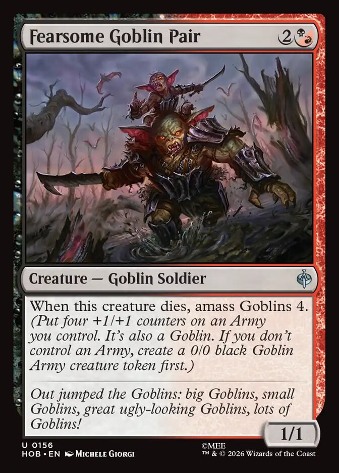 Fearsome Goblin Pair (HOB-156) – MTG