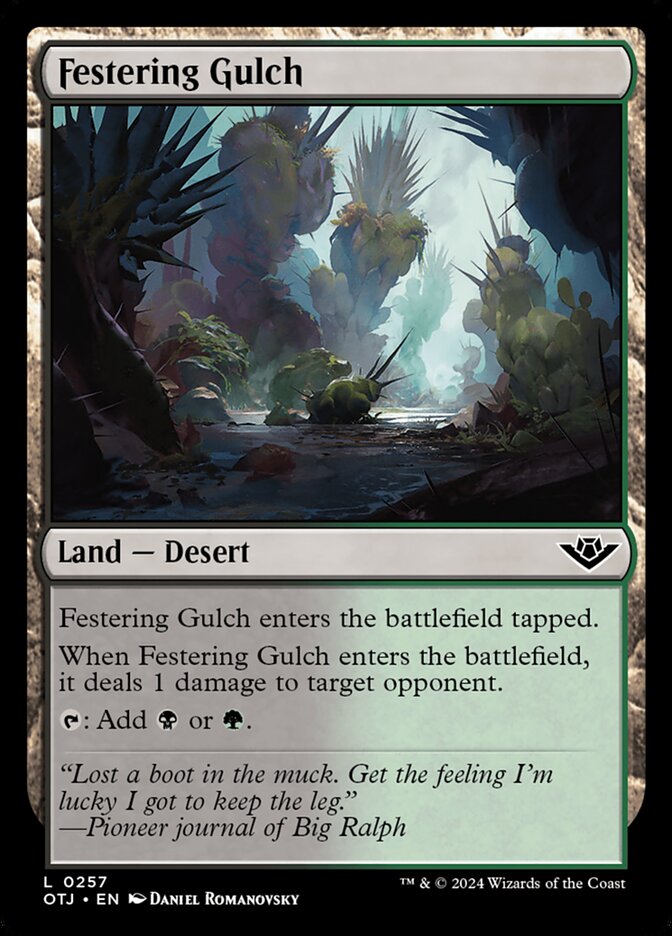 Festering Gulch (257) – Magic: The Gathering, Outlaws of Thunder Junction