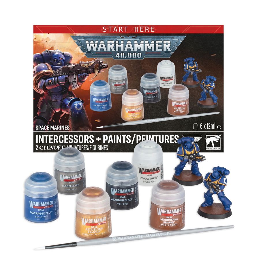 WARHAMMER 40K - INTERCESSORS + SET DE PEINTURE SPACE MARINES