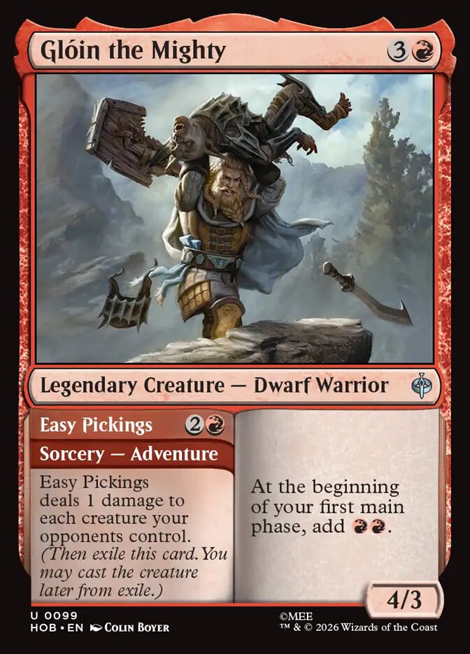Glóin the Mighty // Easy Pickings (HOB-99) – MTG