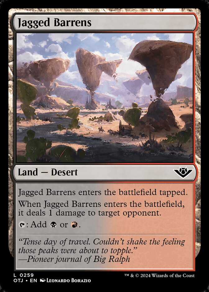 Jagged Barrens (259) – Magic: The Gathering, Outlaws of Thunder Junction [Foil]