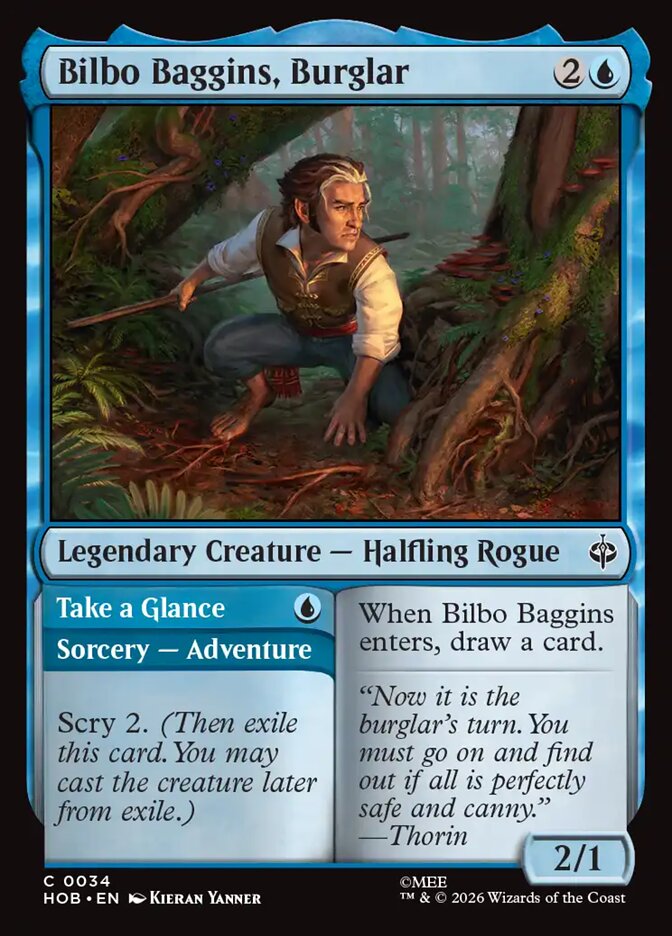 Bilbo Baggins, Burglar // Take a Glance (HOB-34) – MTG