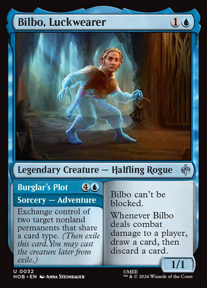 Bilbo, Luckwearer // Burglar's Plot (HOB-32) – MTG
