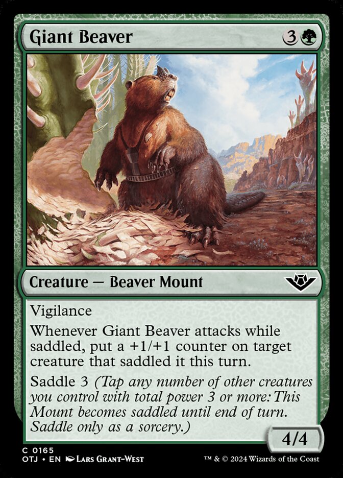 Giant Beaver (165) – Magic: The Gathering, Outlaws of Thunder Junction [Foil]