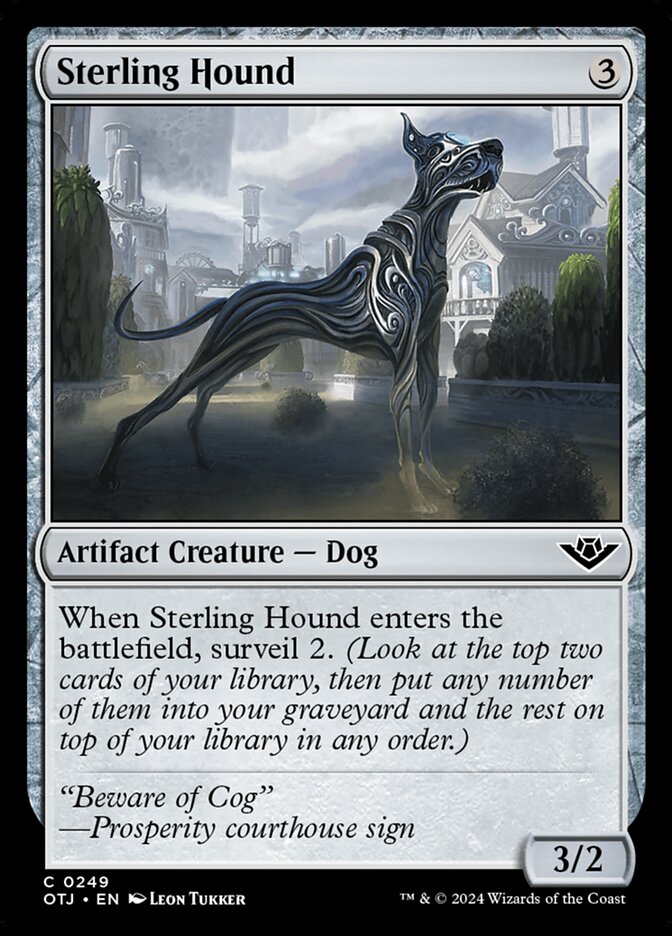 Sterling Hound (249) – Magic: The Gathering, Outlaws of Thunder Junction [Foil]