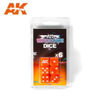 AK Interactive Set 6 Dice (Orange)