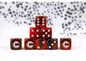 Conquest Logo on Red and Black Dice, First Blood (PBW8520)