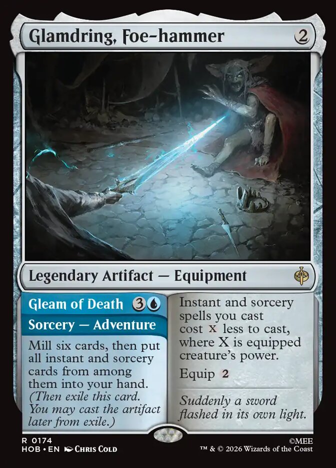Glamdring, Foe-hammer // Gleam of Death (HOB-174) – MTG