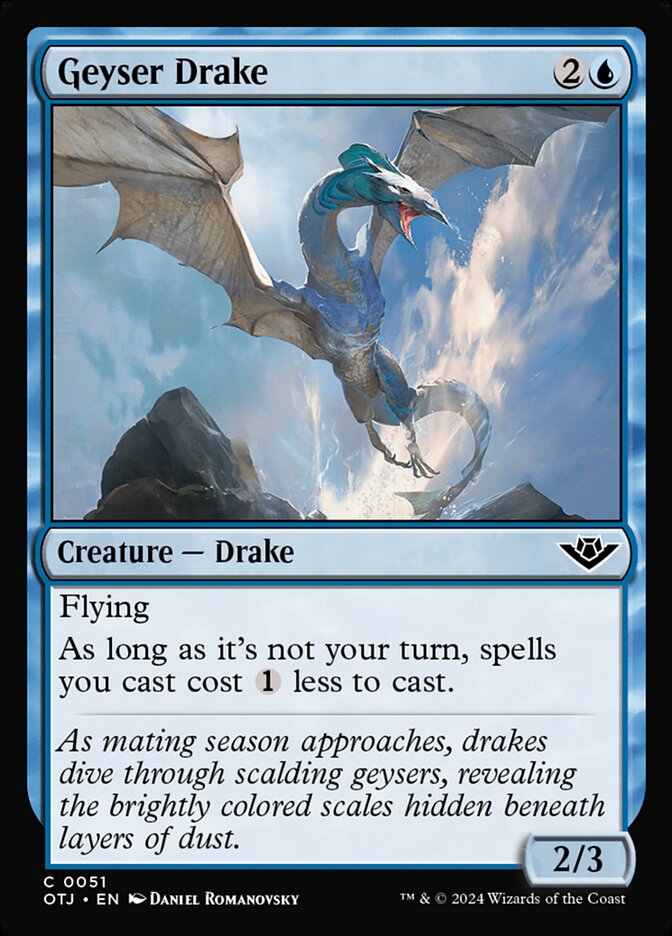 Geyser Drake (51) – Magic: The Gathering, Outlaws of Thunder Junction [Foil]