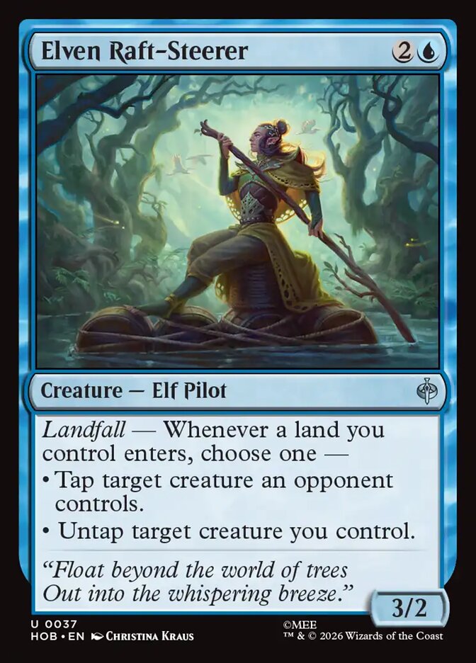 Elven Raft-Steerer (HOB-37) – MTG