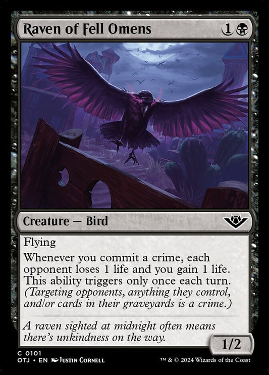 Raven of Fell Omens (101) – Magic: The Gathering, Outlaws of Thunder Junction