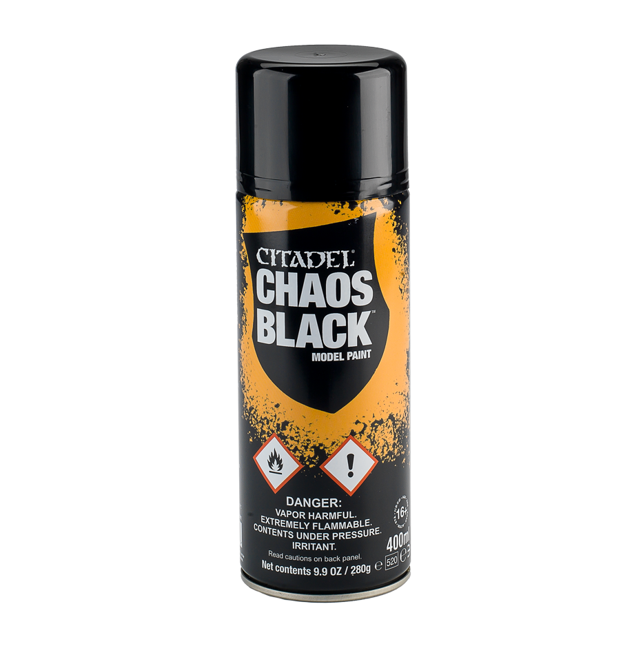 WARHAMMER COLOUR - CHAOS BLACK (400 ML) - SPRAY