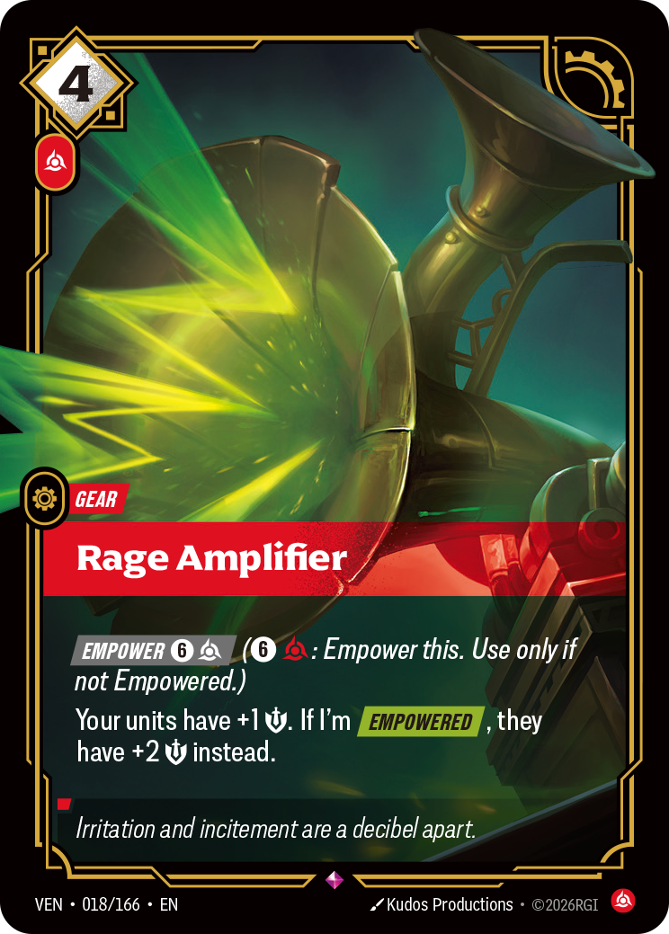 Rage Amplifier (VEN-18) – Riftbound [Foil]
