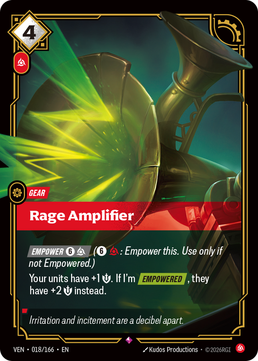 Rage Amplifier (VEN-18) – Riftbound [Foil]