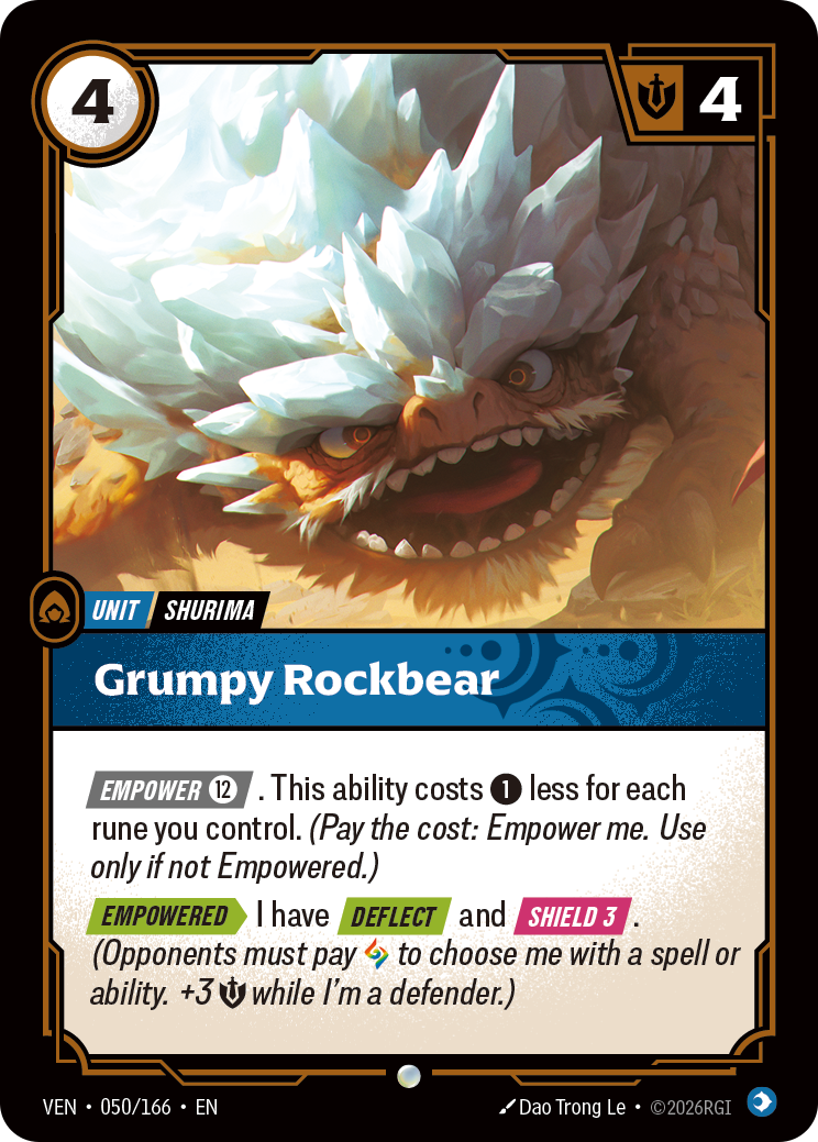 Grumpy Rockbear (VEN-50) – Riftbound