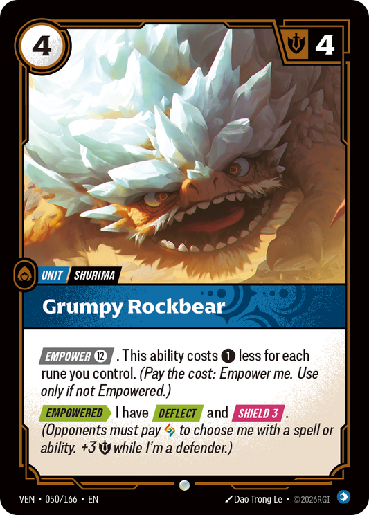 Grumpy Rockbear (VEN-50) – Riftbound