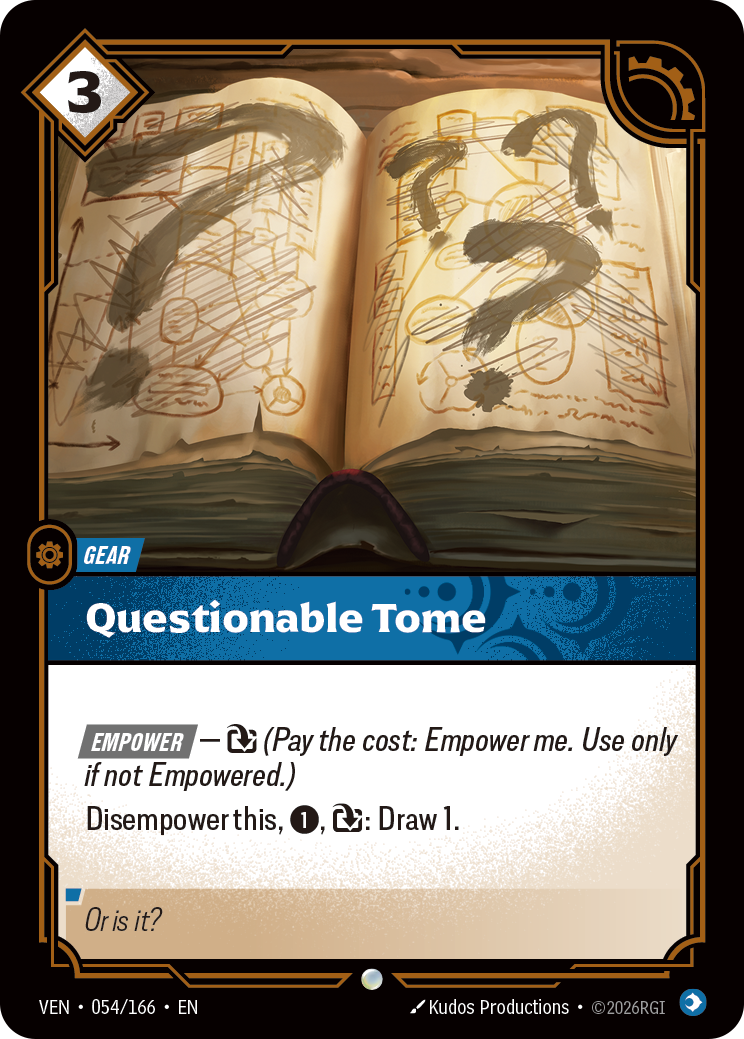 Questionable Tome (VEN-54) – Riftbound