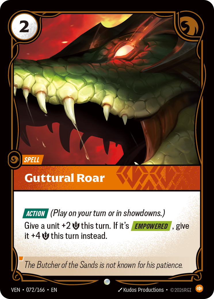 Guttural Roar (VEN-72) – Riftbound