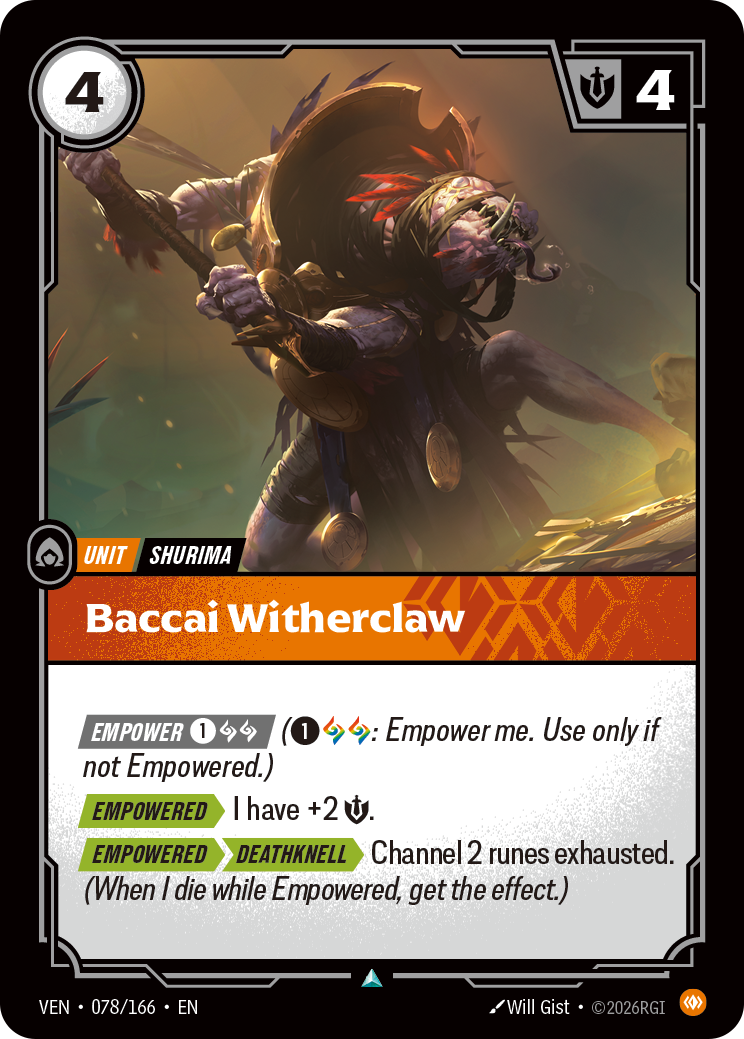 Baccai Witherclaw (VEN-78) – Riftbound