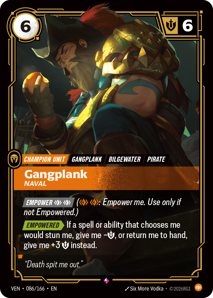 Gangplank, Naval (VEN-86) – Riftbound [Foil]