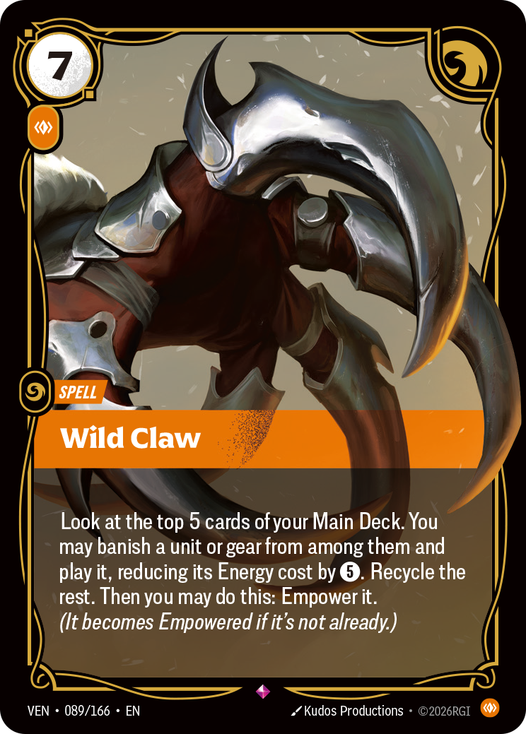 Wild Claw (VEN-89) – Riftbound [Foil]