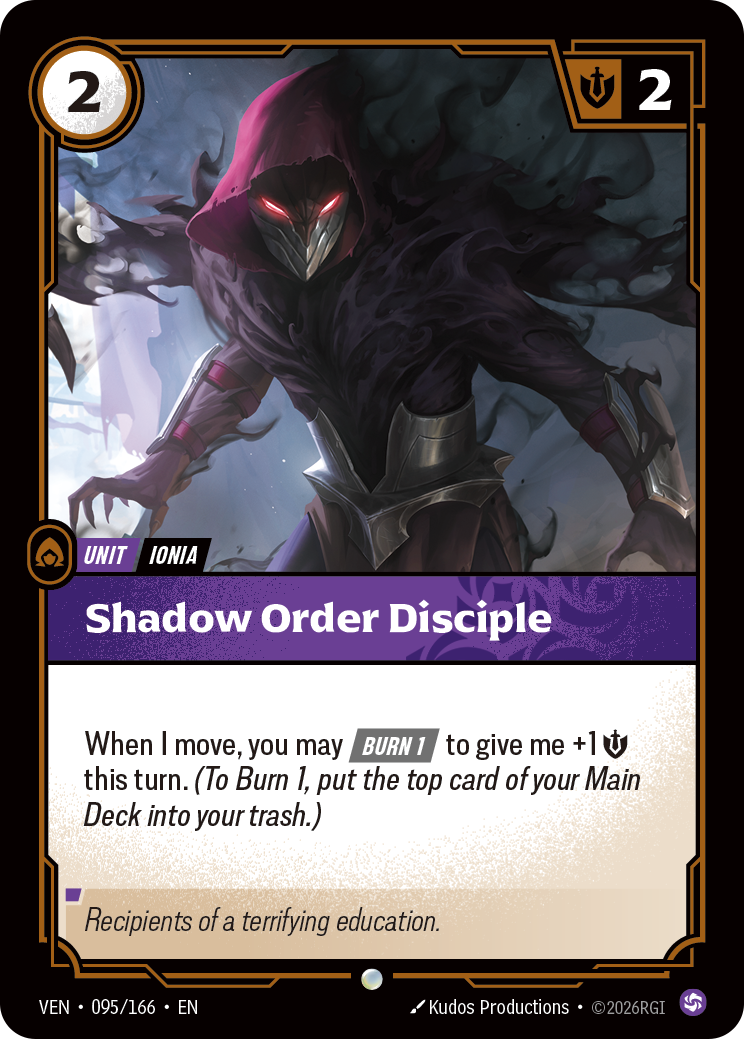 Shadow Order Disciple (VEN-95) – Riftbound