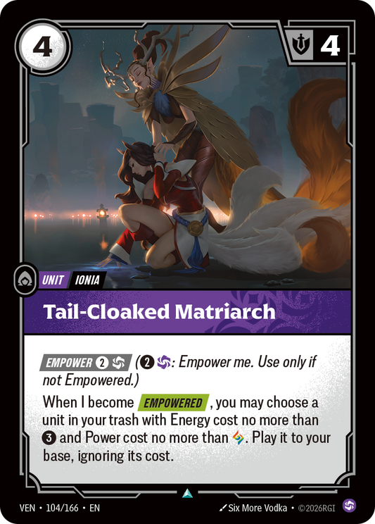 Tail-Cloaked Matriarch (VEN-104) – Riftbound