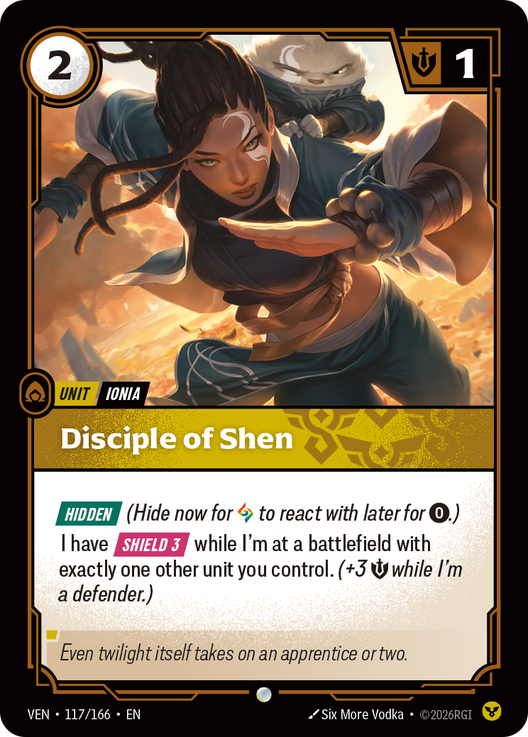 Disciple of Shen (VEN-117) – Riftbound