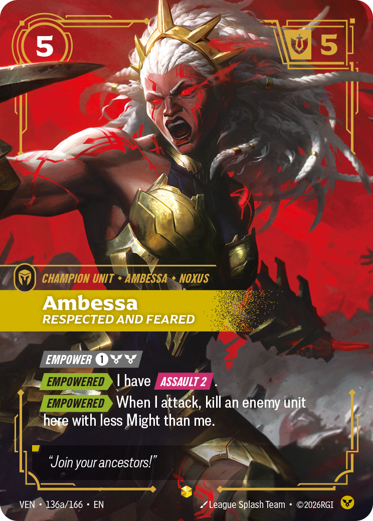 Ambessa, Respected and Feared (VEN-136) – Riftbound [Foil]