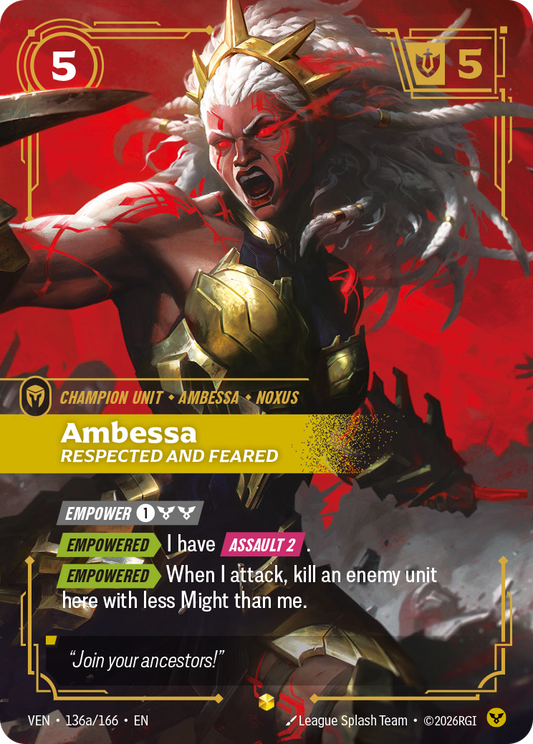 Ambessa, Respected and Feared (VEN-136) – Riftbound [Foil]