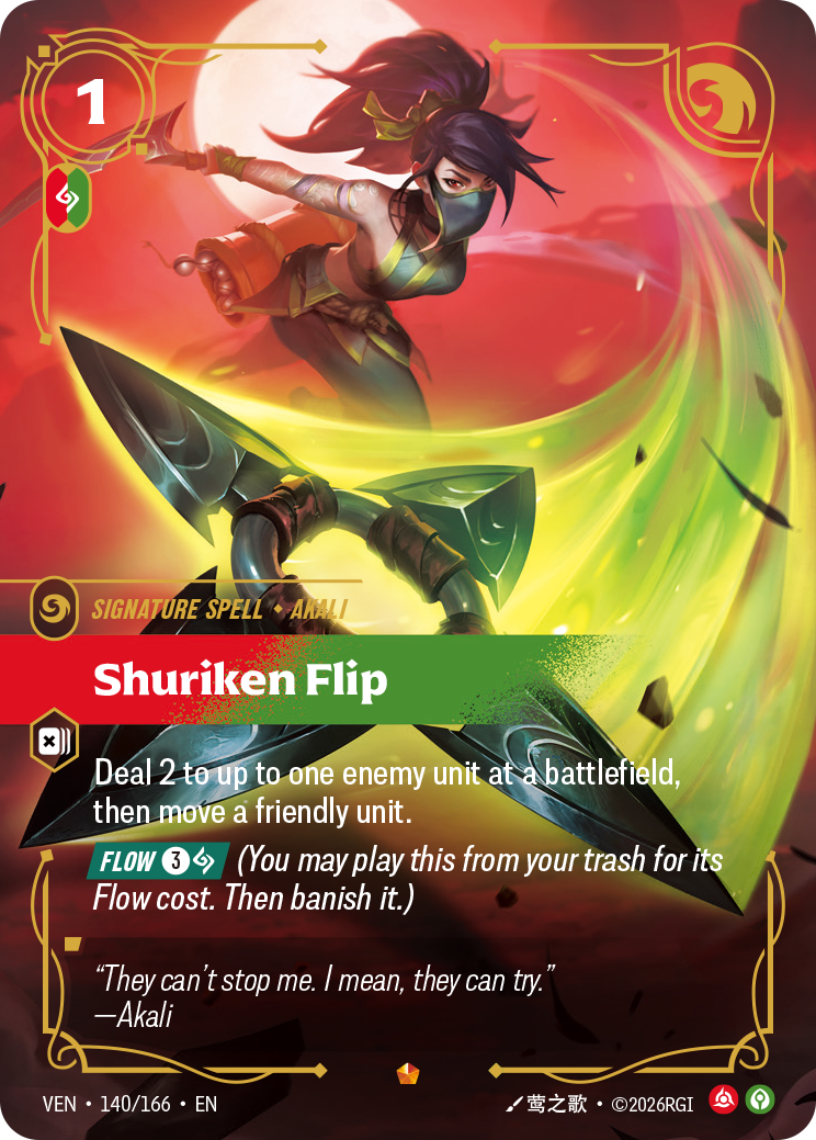 Shuriken Flip (VEN-140) – Riftbound [Foil]