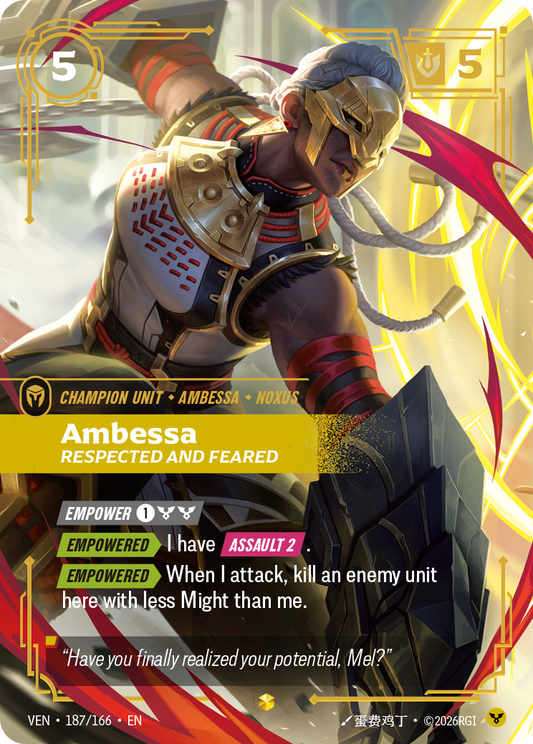 Ambessa, Respected and Feared (VEN-187) – Riftbound [Foil]
